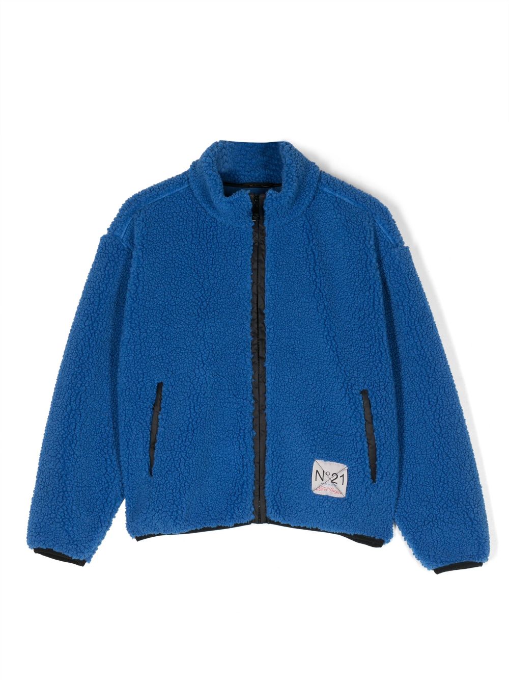 Nº21 Kids logo-appliqué fleece jacket - Blue von Nº21 Kids