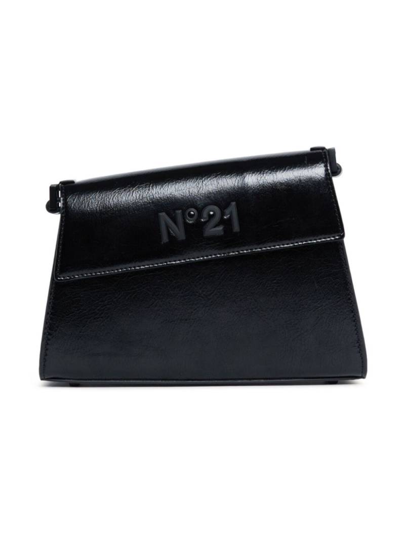 Nº21 Kids logo debossed shoulder bag - Black von Nº21 Kids