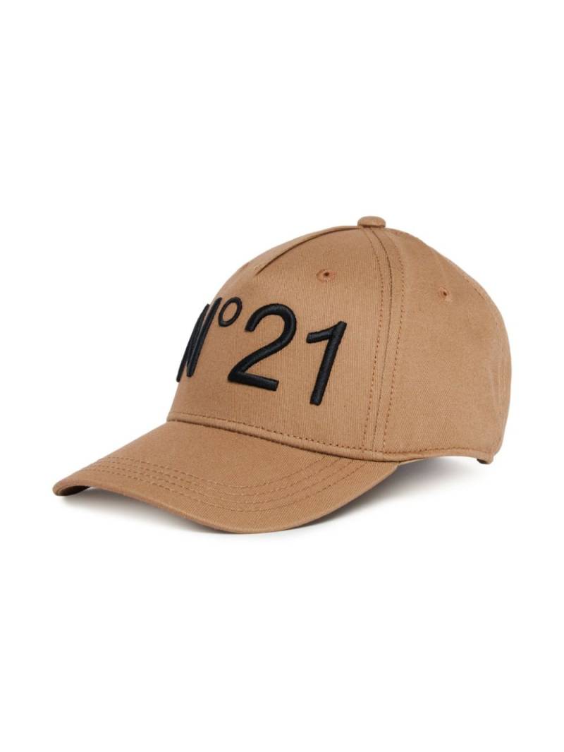 Nº21 Kids logo-embroidered baseball cap - Brown von Nº21 Kids