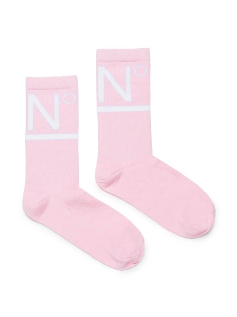 Nº21 Kids logo-intarsia socks - Pink von Nº21 Kids