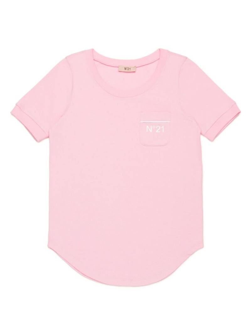 Nº21 Kids logo-print T-shirt - Pink von Nº21 Kids