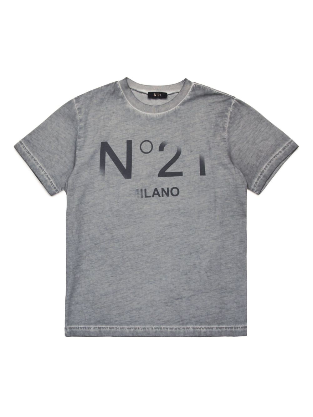 Nº21 Kids logo-print cotton T-shirt - Grey von Nº21 Kids