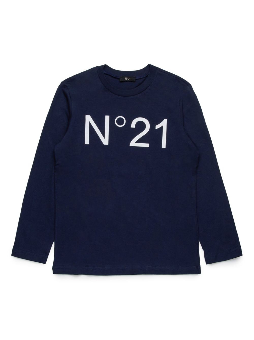 Nº21 Kids logo-print cotton sweatshirt - Blue von Nº21 Kids