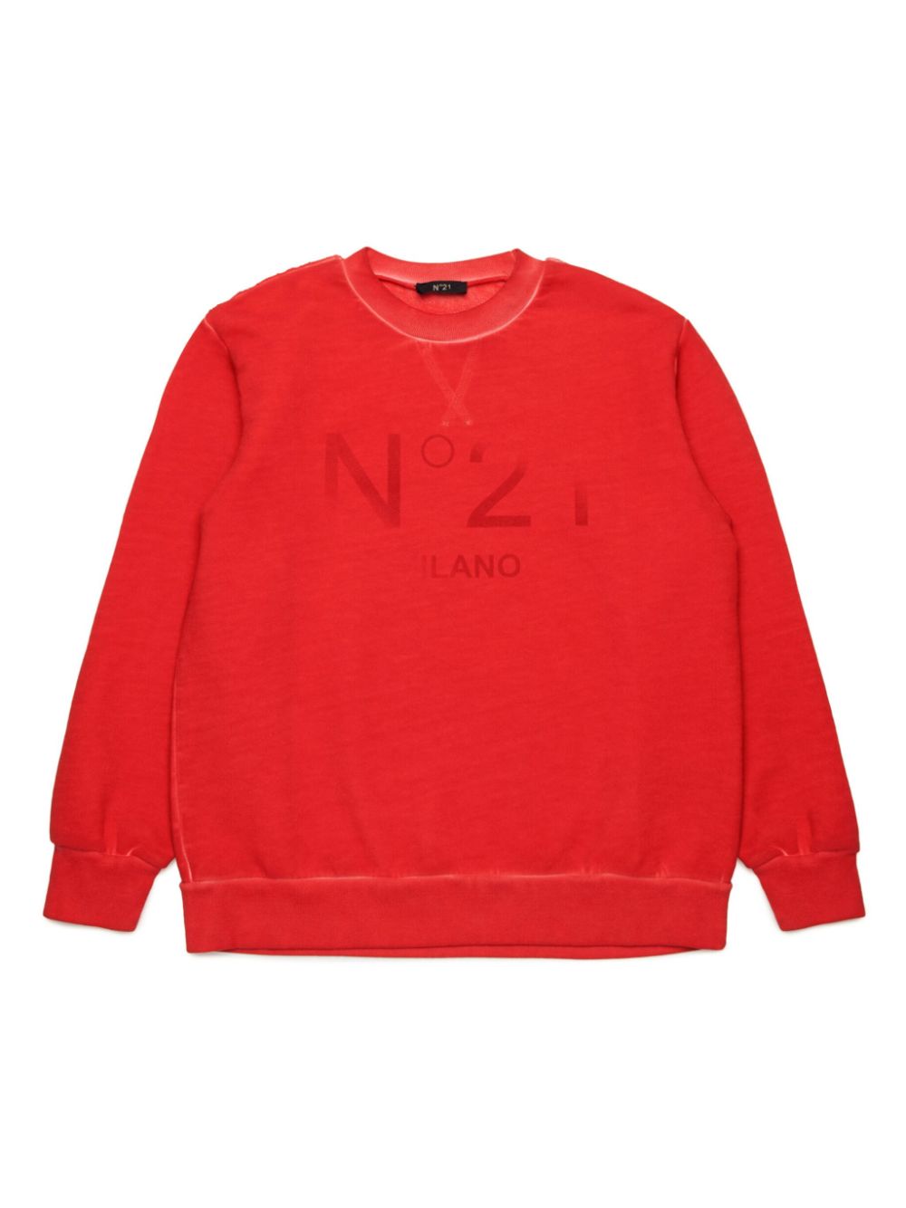 Nº21 Kids logo-print cotton sweatshirt - Red von Nº21 Kids