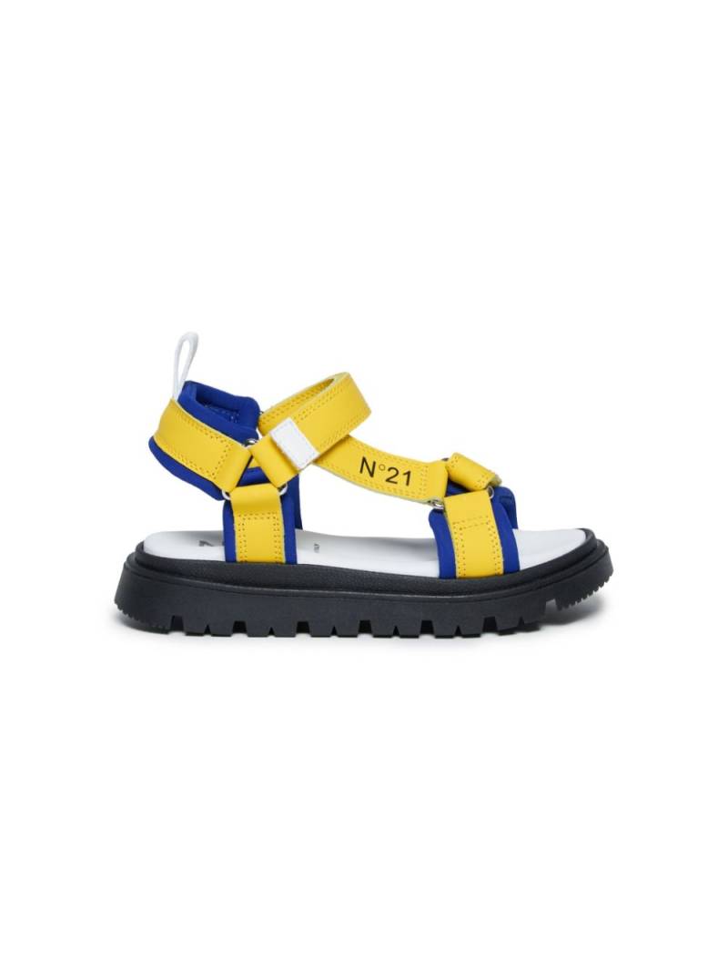 Nº21 Kids logo-print lug-sole sandals - Yellow von Nº21 Kids