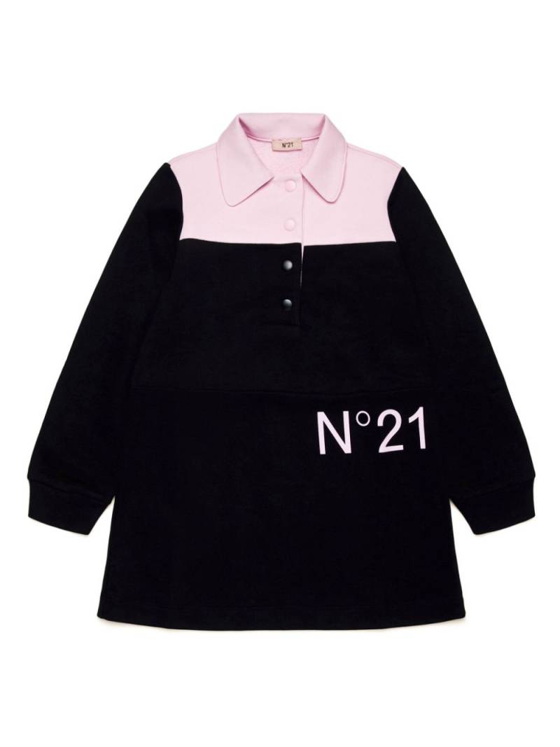 Nº21 Kids logo-print sweatshirt dress - Black von Nº21 Kids