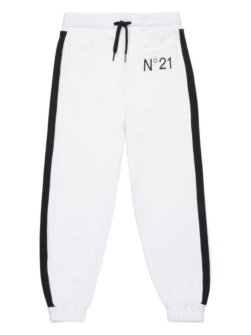 Nº21 Kids logo-print track pants - White von Nº21 Kids