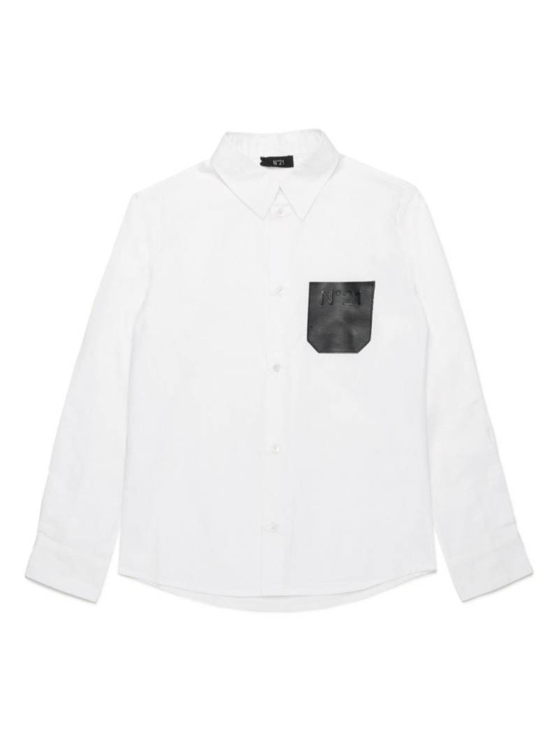 Nº21 Kids long-sleeve cotton shirt - White von Nº21 Kids