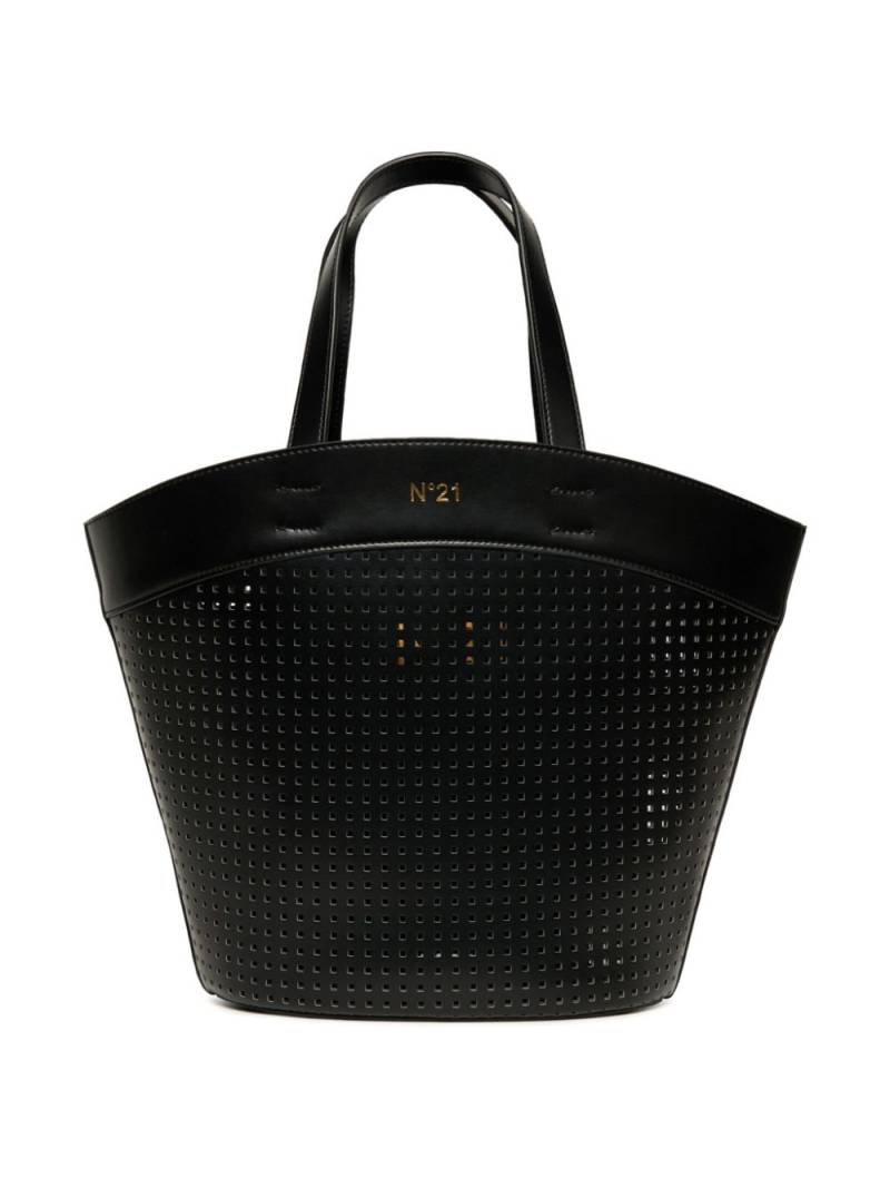 Nº21 Kids perforated tote bag - Black von Nº21 Kids