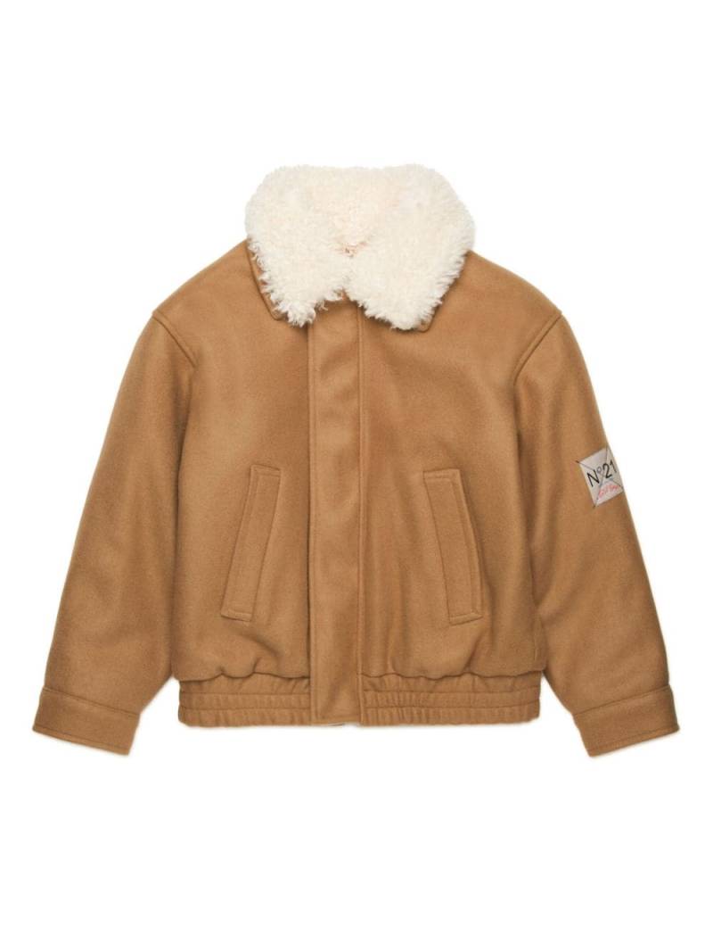 Nº21 Kids shearling-collar bomber jacket - Brown von Nº21 Kids