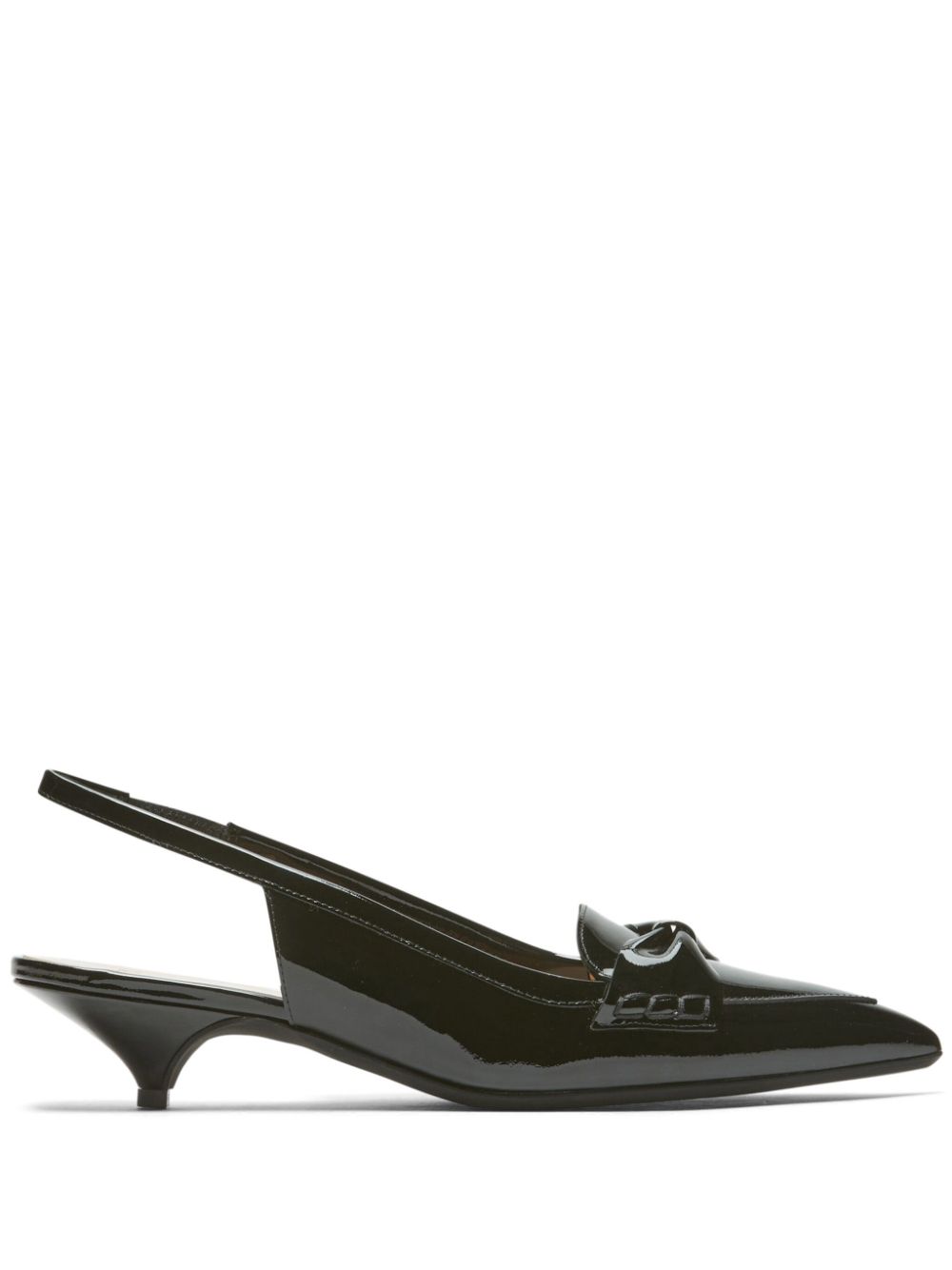 Nº21 30mm bow-embellished slingback pumps - Black von Nº21