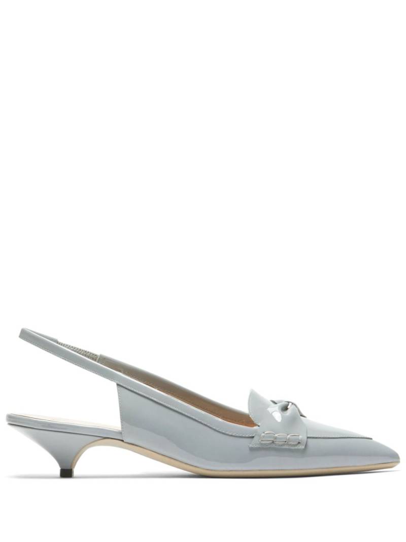 Nº21 30mm bow-embellished slingback pumps - Grey von Nº21