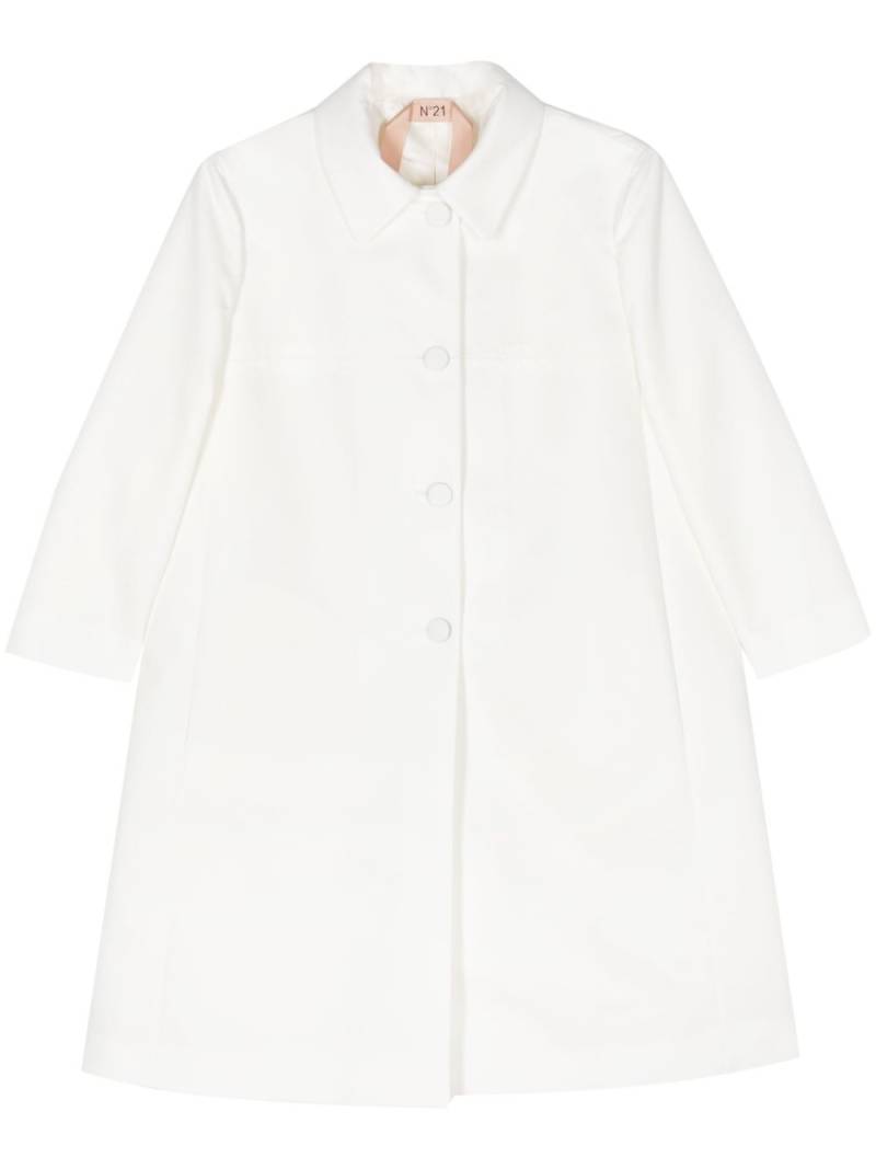 Nº21 Mantel single-breasted coat - White von Nº21