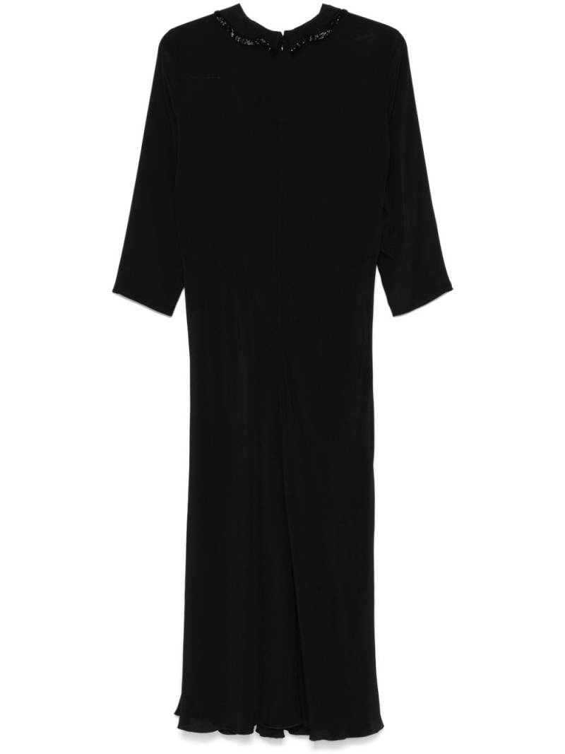 Nº21 beaded trim-detail midi dress - Black von Nº21