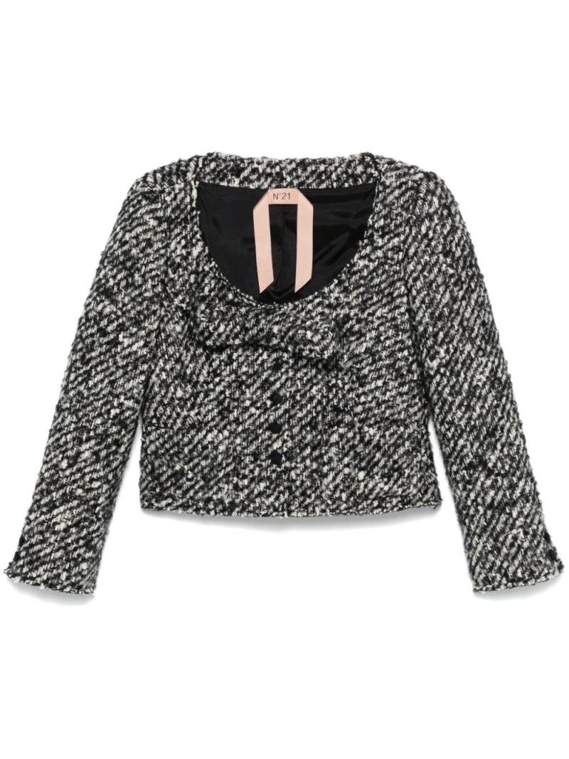 Nº21 bouclé jacket - Black von Nº21