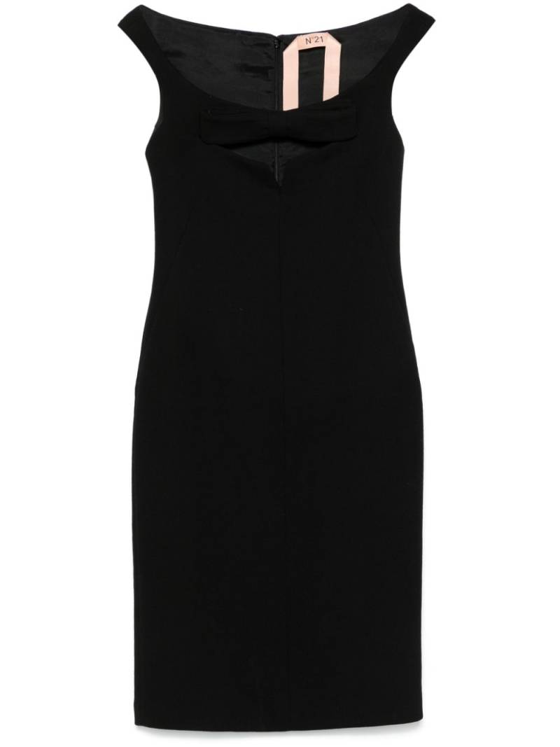 Nº21 bow-detail midi dress - Black von Nº21