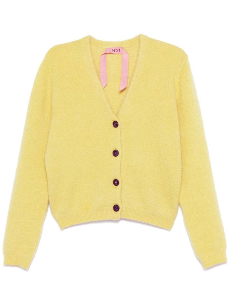 Nº21 brushed cardigan - Yellow von Nº21