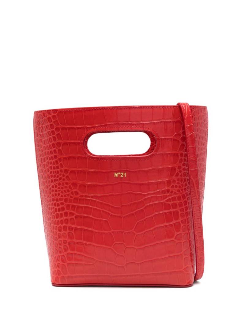 Nº21 crocodile-embossed tote bag - Red von Nº21