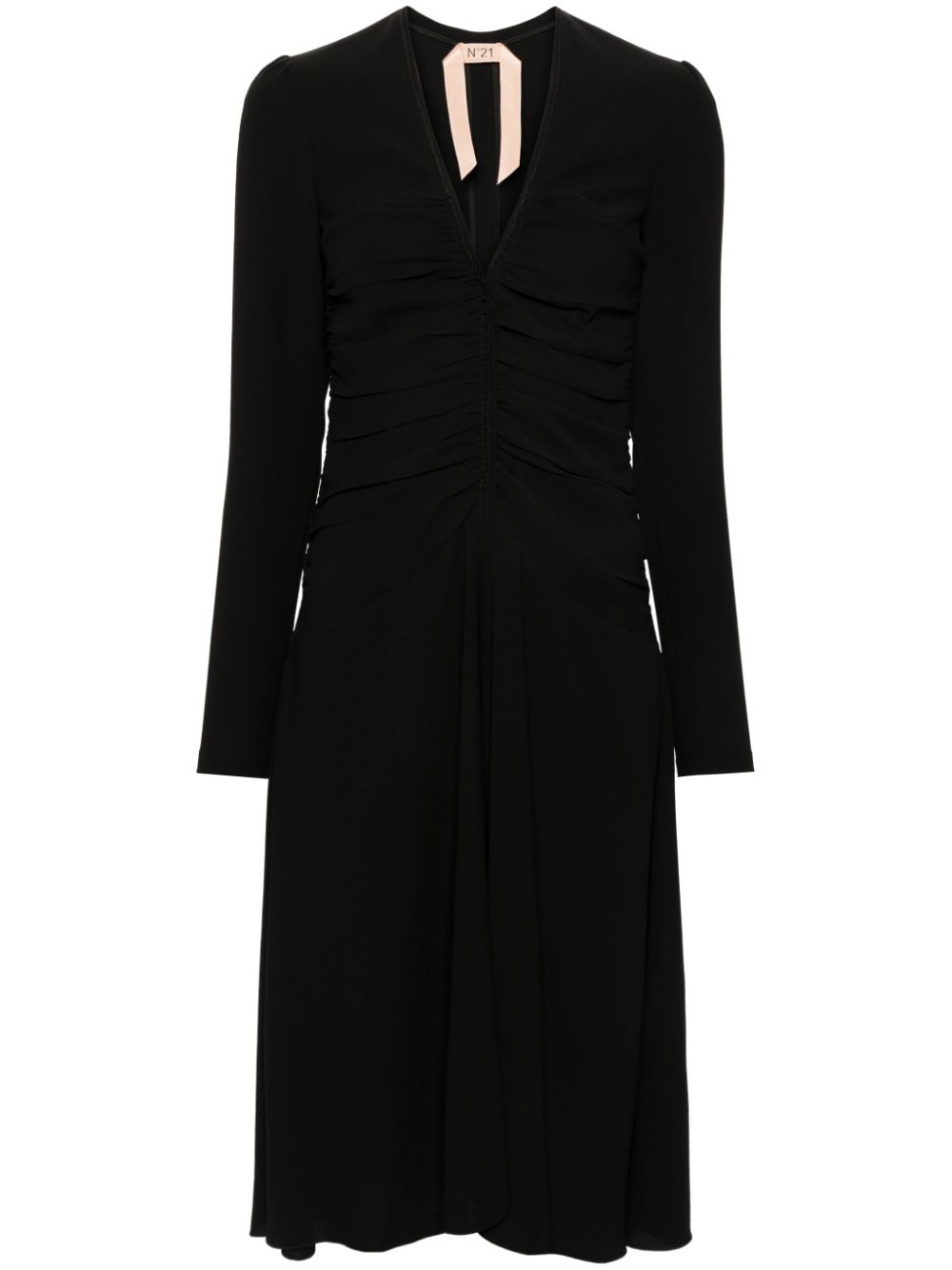 Nº21 draped midi dress - Black von Nº21