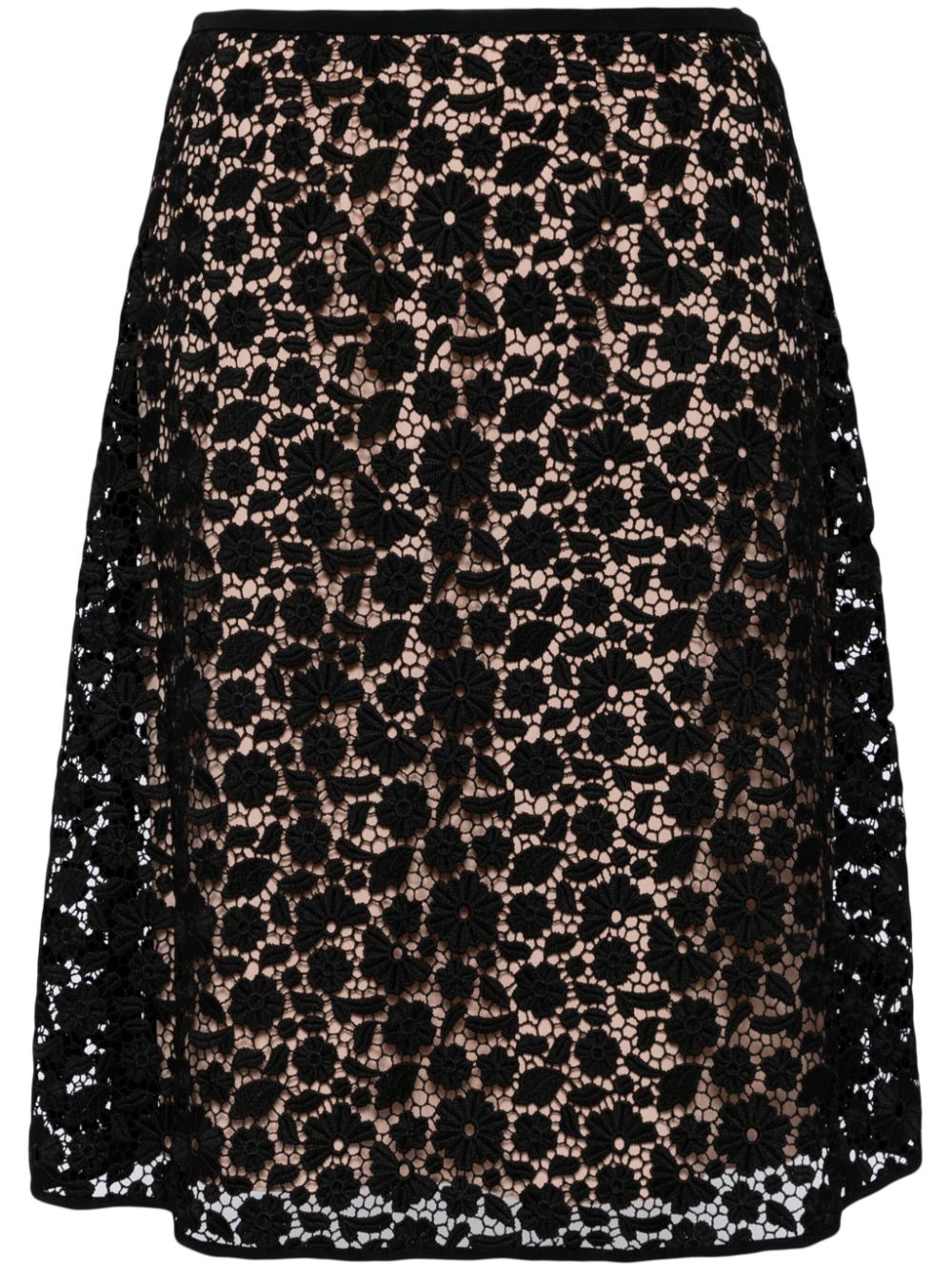 Nº21 floral-lace midi skirt - Black von Nº21