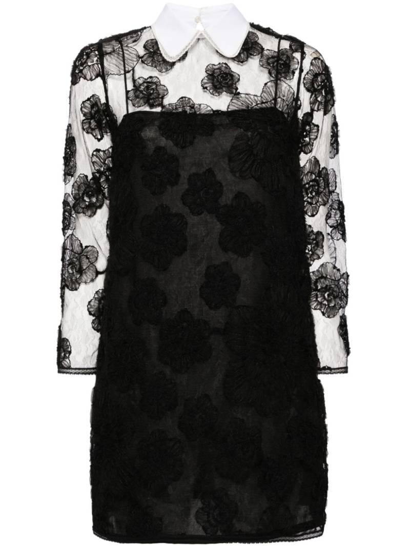 Nº21 floral-lace mini dress - Black von Nº21