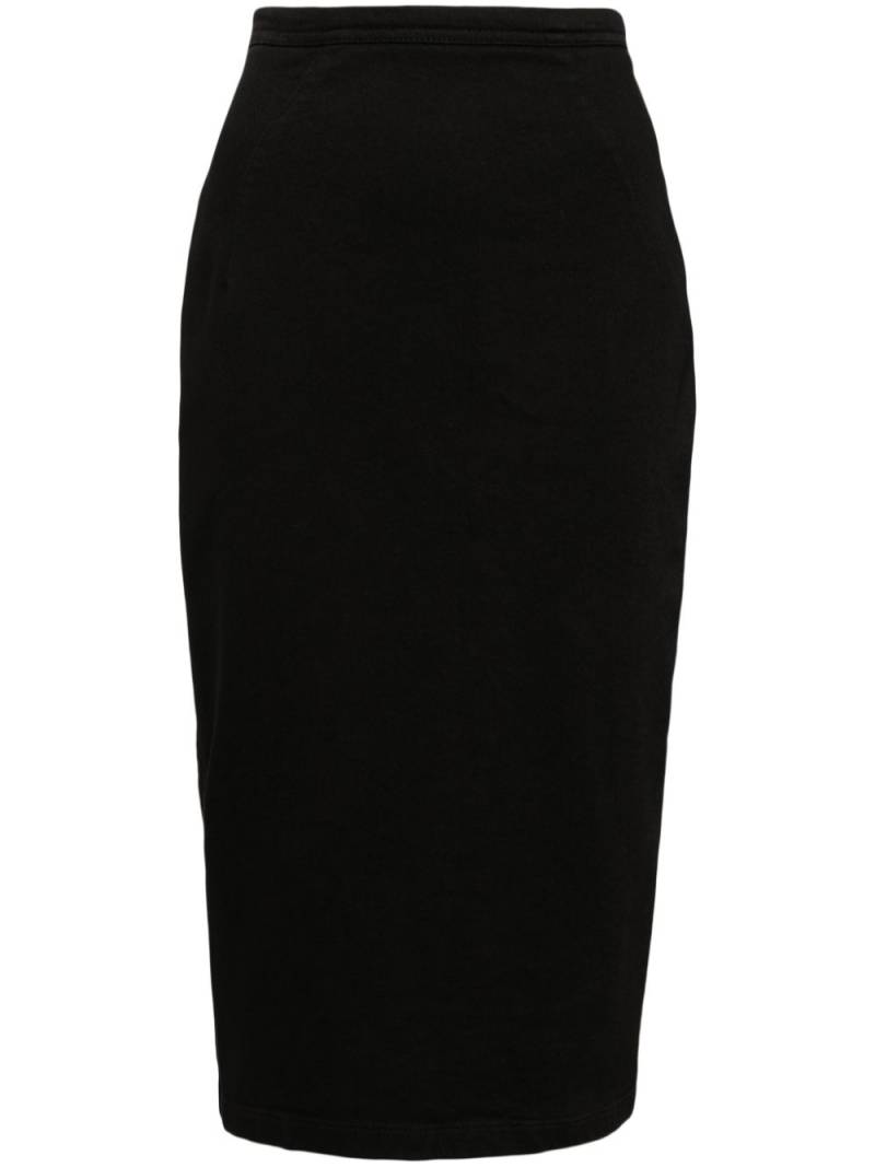 Nº21 high-rise denim pencil skirt - Black von Nº21