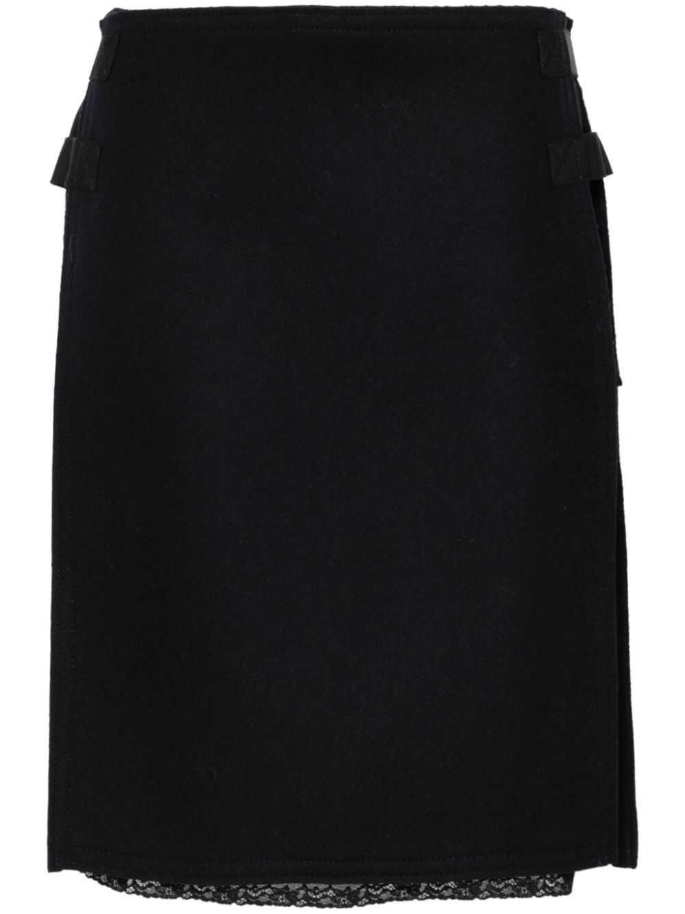 Nº21 lace-trim midi skirt - Black von Nº21