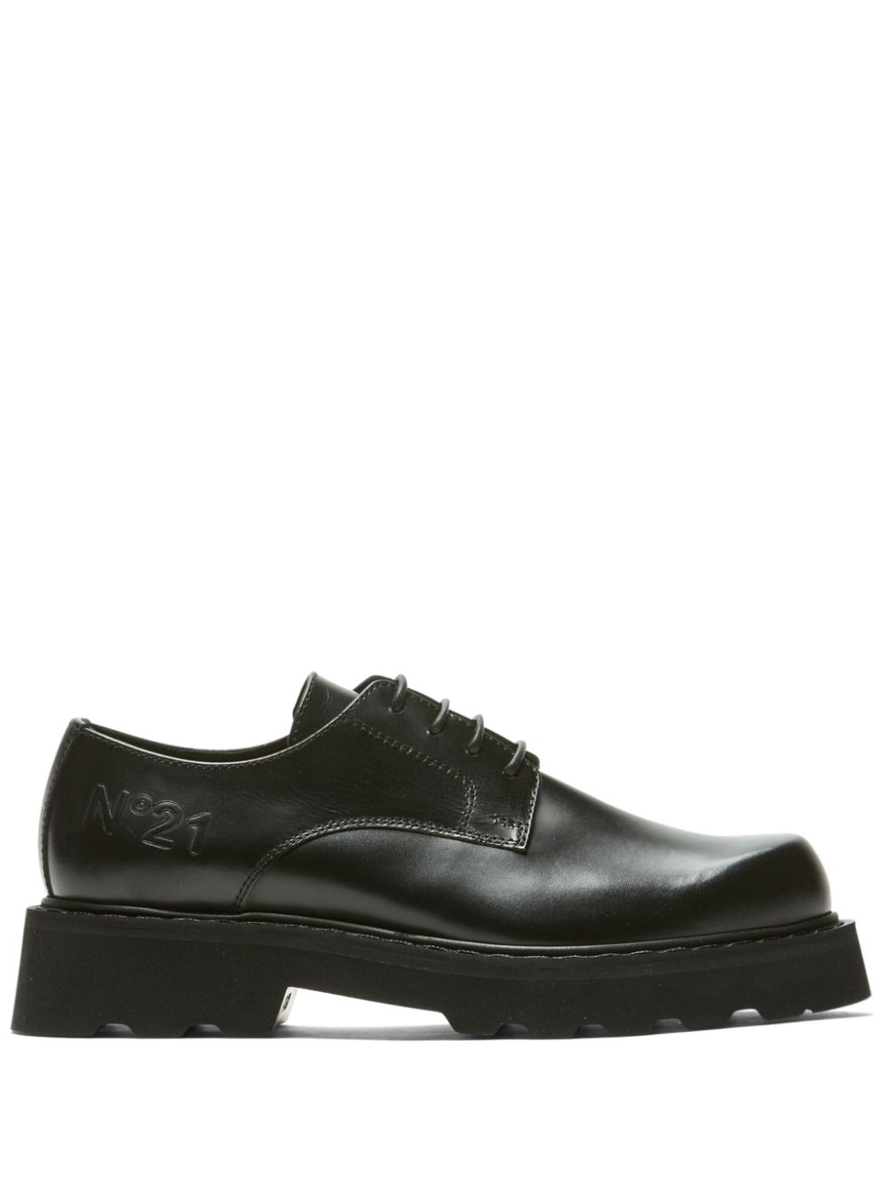 Nº21 lace-up leather derby shoes - Black von Nº21