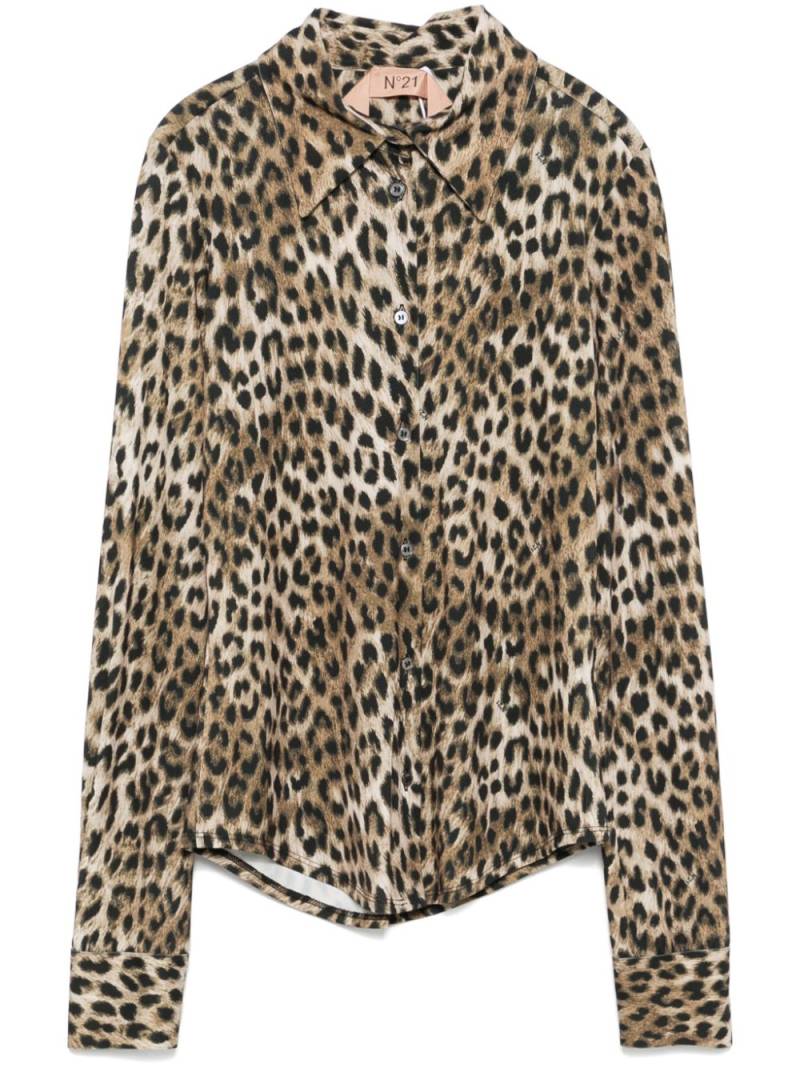 Nº21 leopard-print blouse - Brown von Nº21