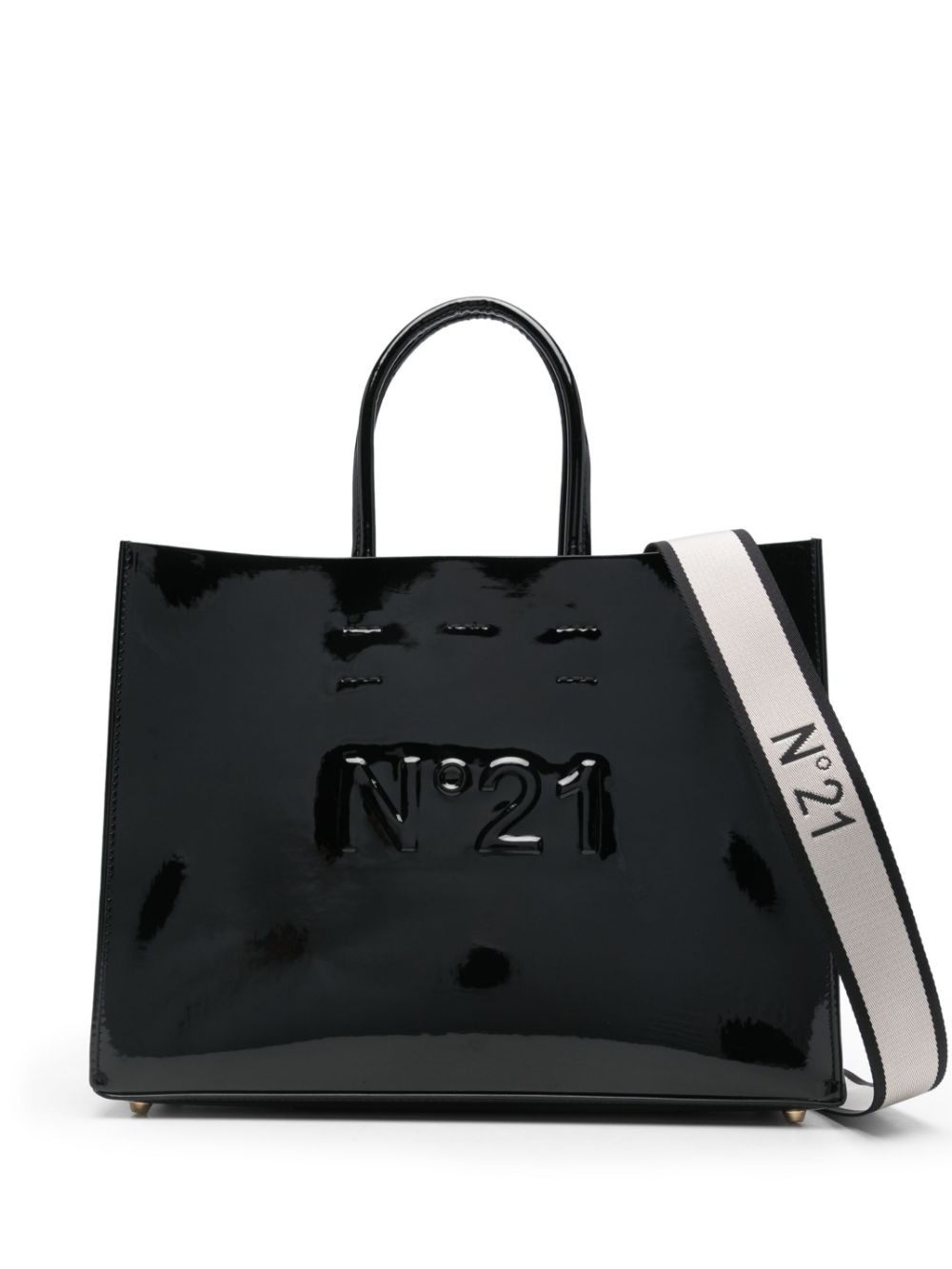 Nº21 logo-embossed tote bag - Black von Nº21