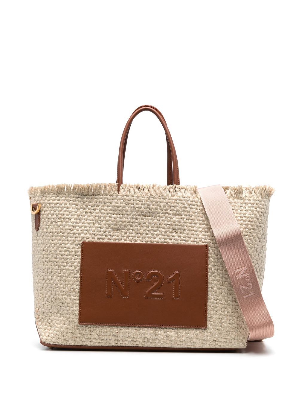 Nº21 logo-patch tote bag - Neutrals von Nº21