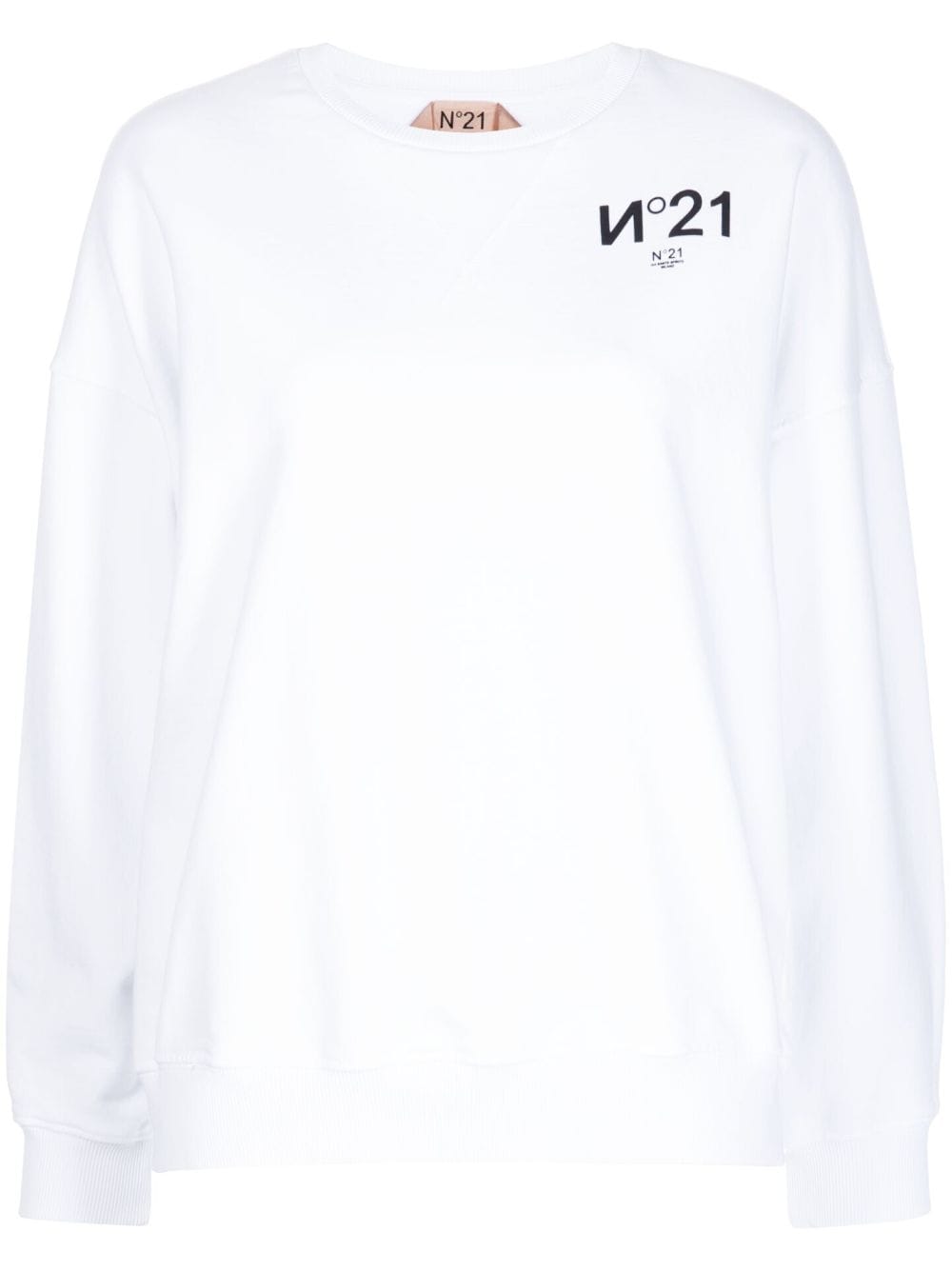 Nº21 logo-print cotton sweatshirt - White von Nº21