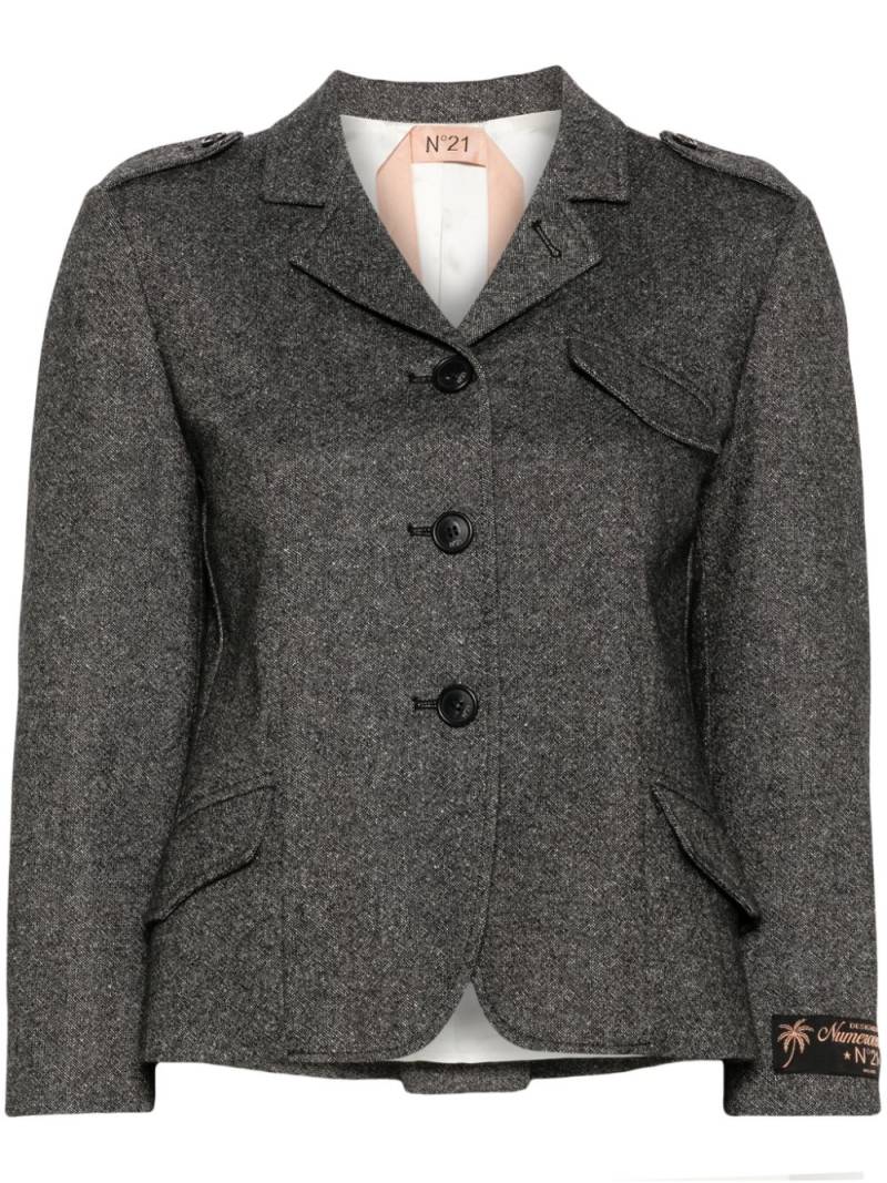 Nº21 mélange-effect jacket - Grey von Nº21