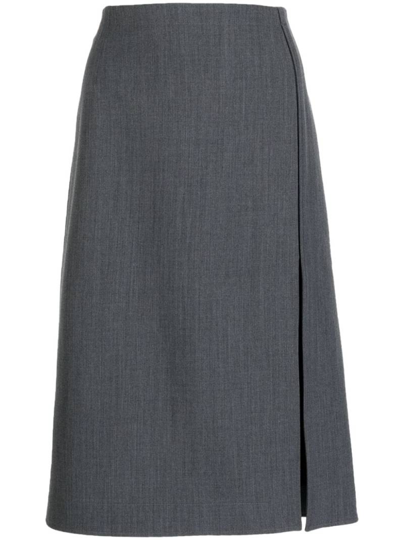 Nº21 mid-rise side-slit skirt - Grey von Nº21