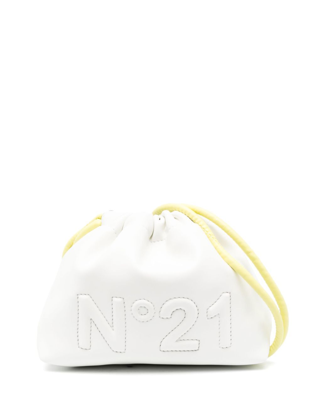 Nº21 mini Eva leather shoulder bag - White von Nº21