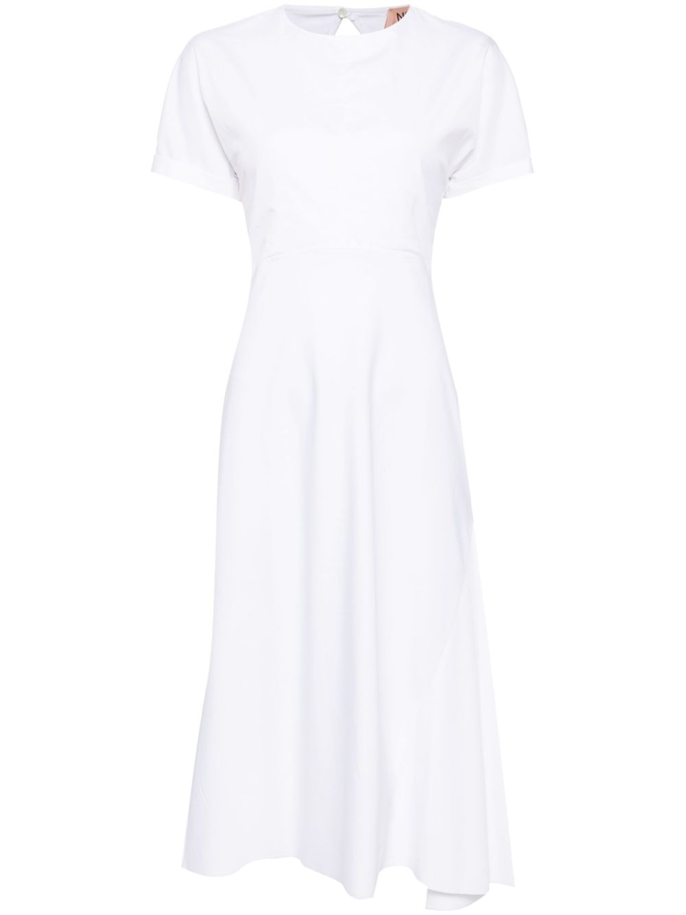 Nº21 open-back cotton midi dress - White von Nº21