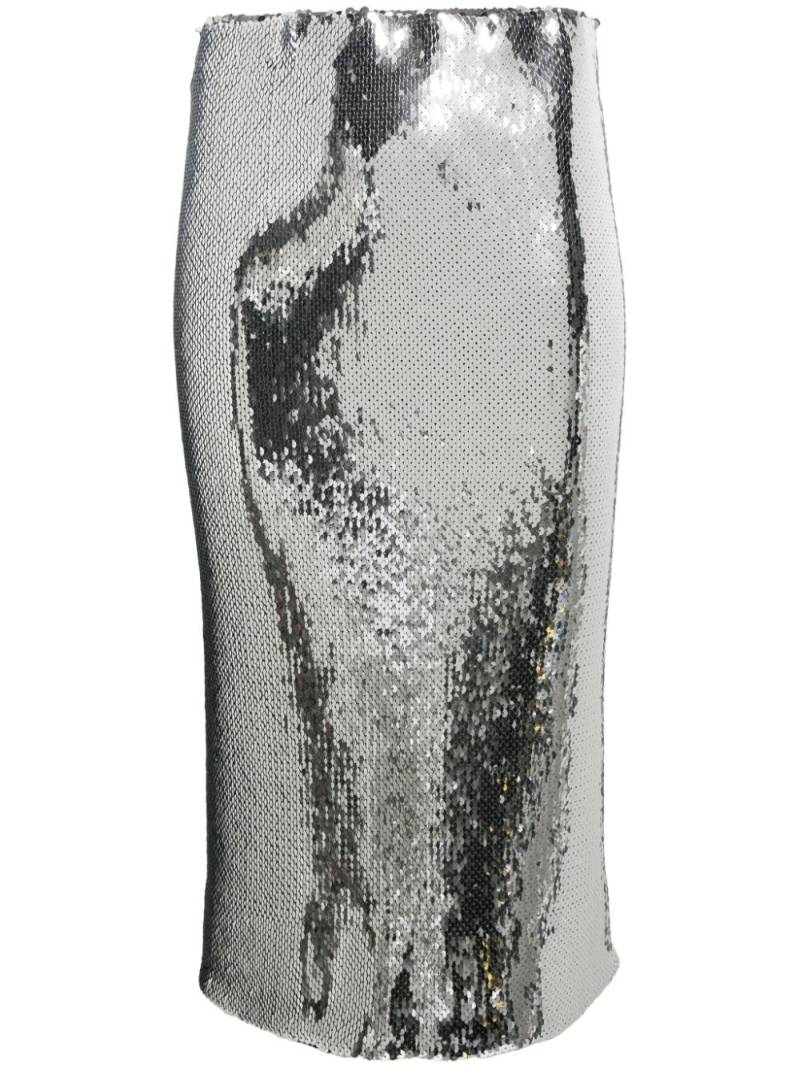 Nº21 sequin midi skirt - Silver von Nº21