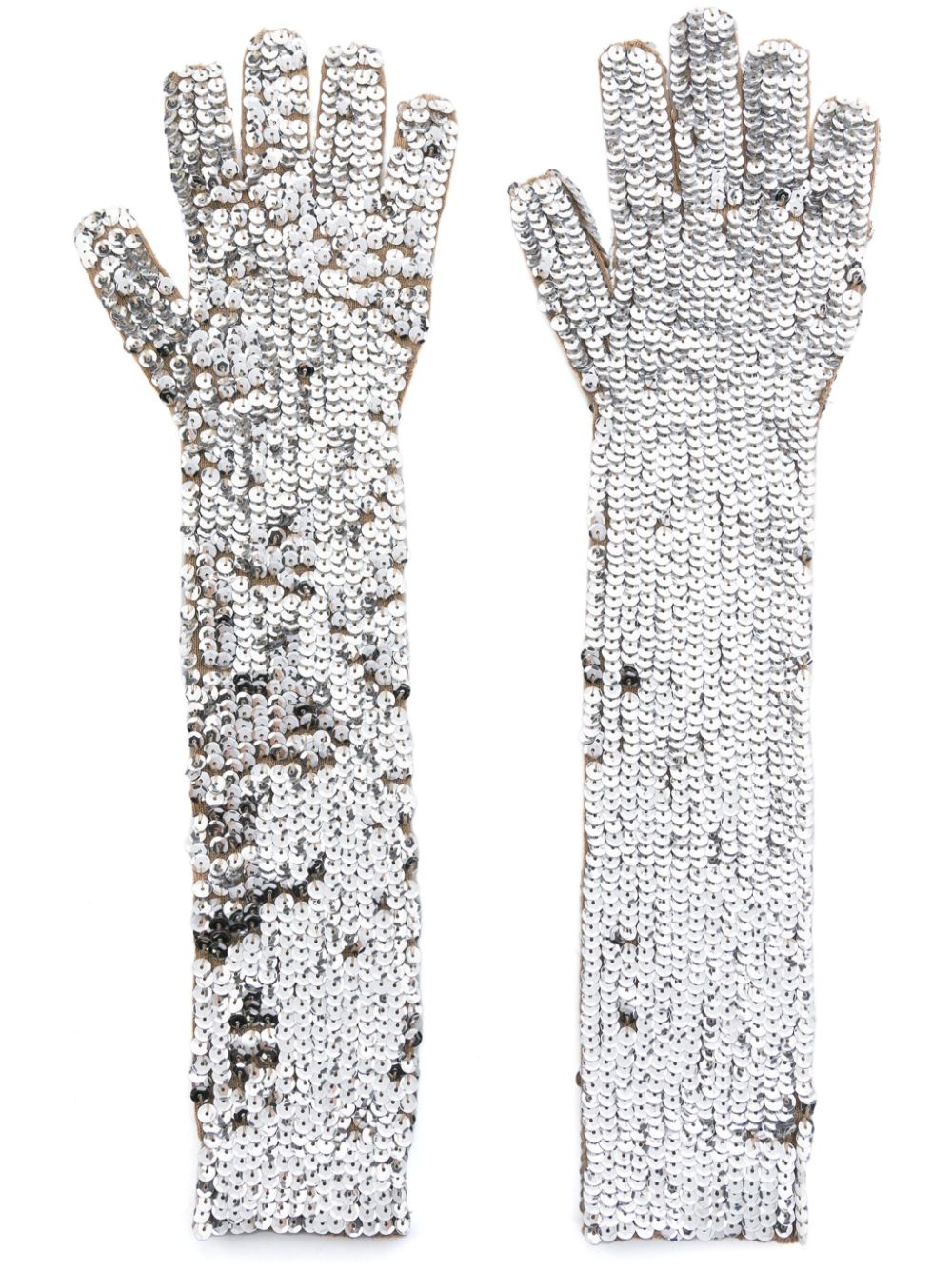 Nº21 sequinned gloves - Silver von Nº21