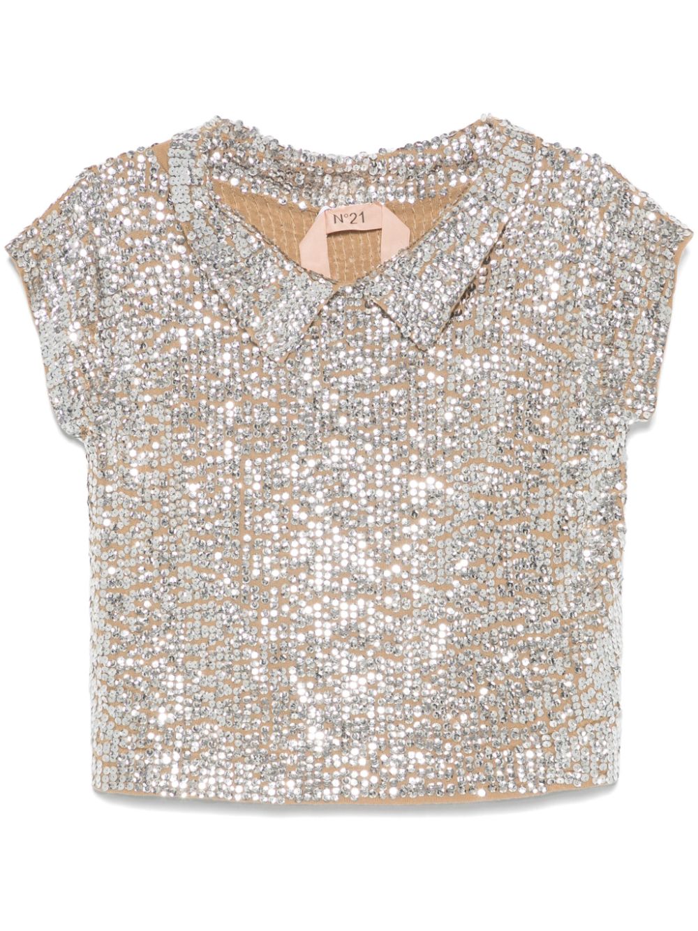 Nº21 sequinned top - Neutrals von Nº21