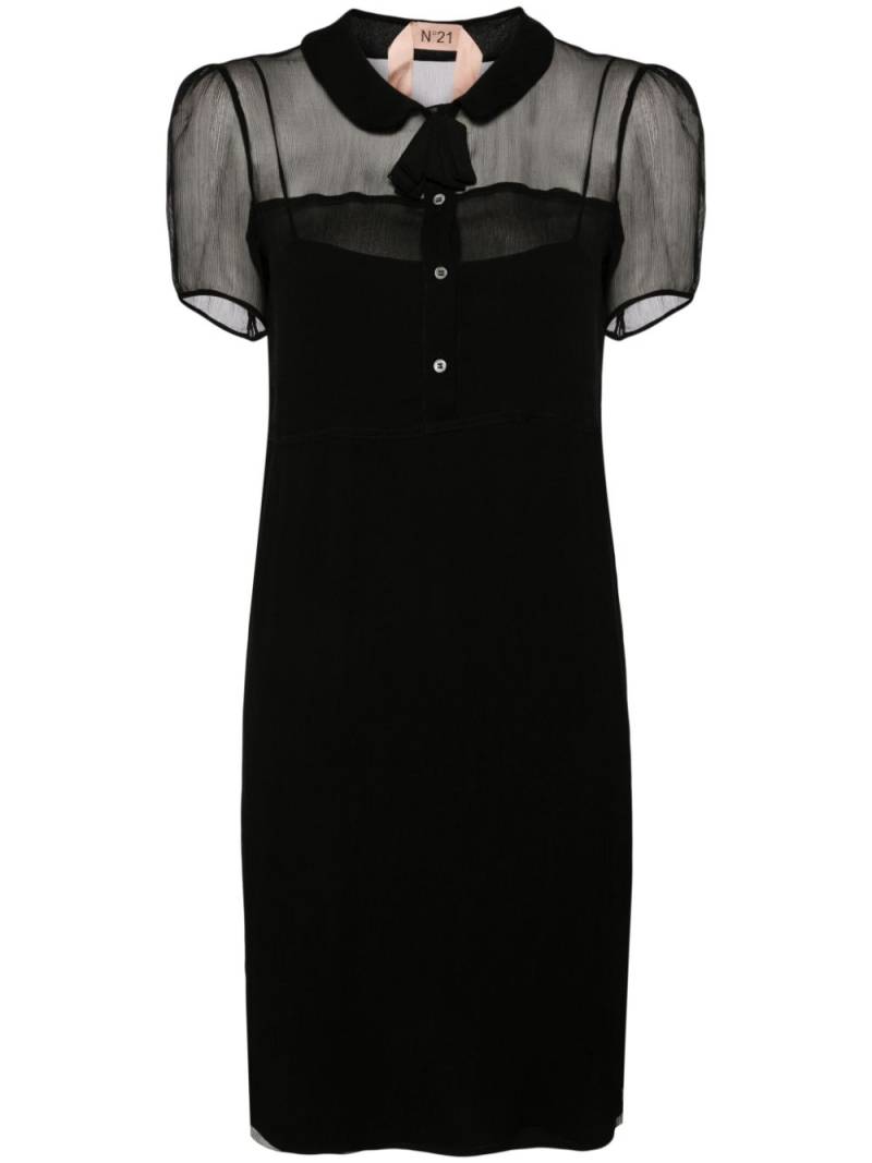 Nº21 silk crepon dress - Black von Nº21