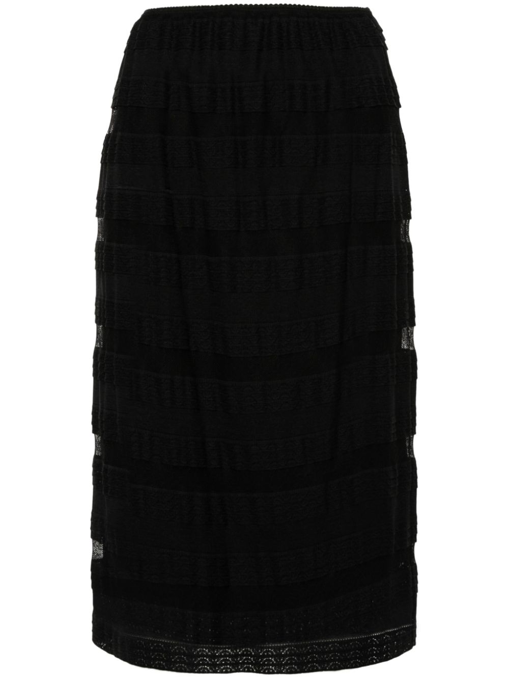 Nº21 striped lace midi skirt - Black von Nº21