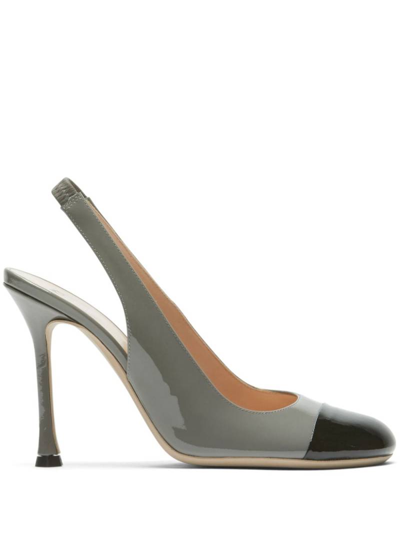 Nº21 two-tone slingback pumps - Grey von Nº21