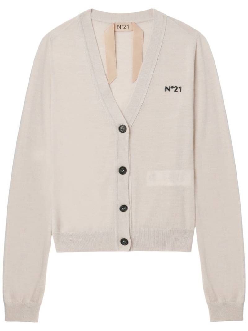 Nº21 virgin-wool cardigan - Neutrals von Nº21