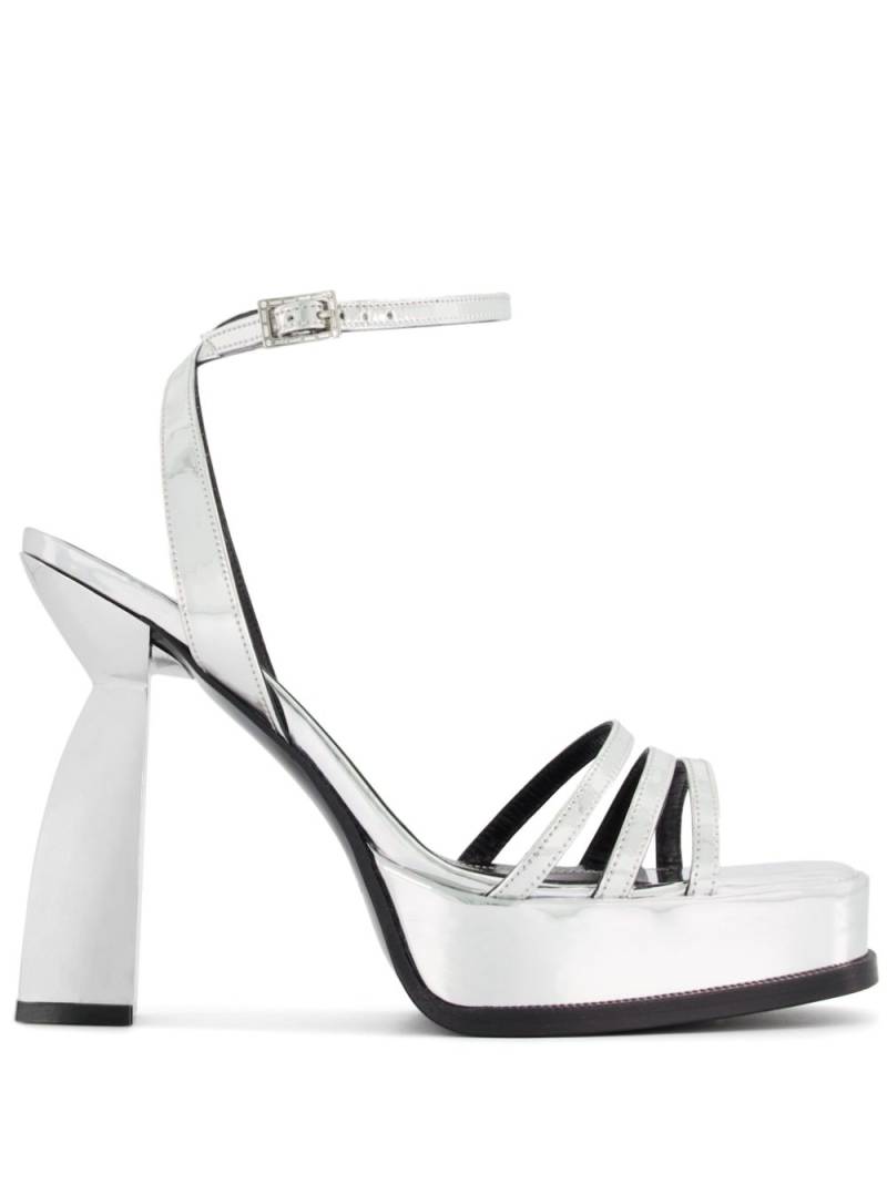 Nodaleto Angel F 120mm leather sandals - Silver von Nodaleto