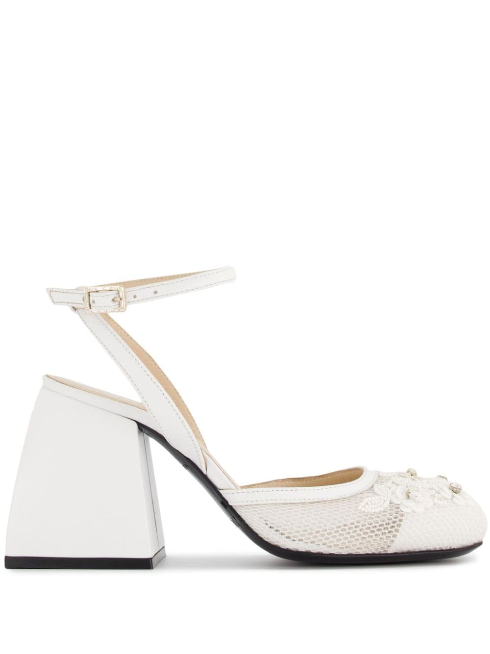 Nodaleto Bulla Camille 90mm embellished pumps - White von Nodaleto