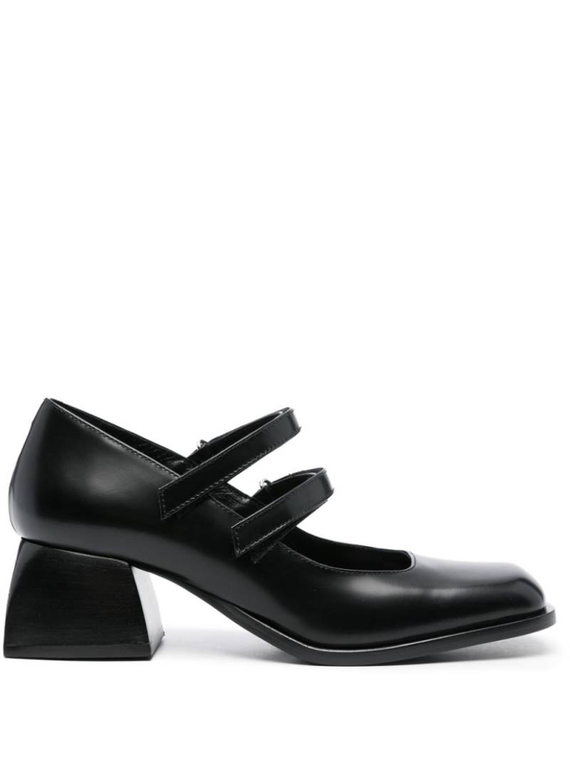 Nodaleto square-toe 50mm leather pumps - Black von Nodaleto