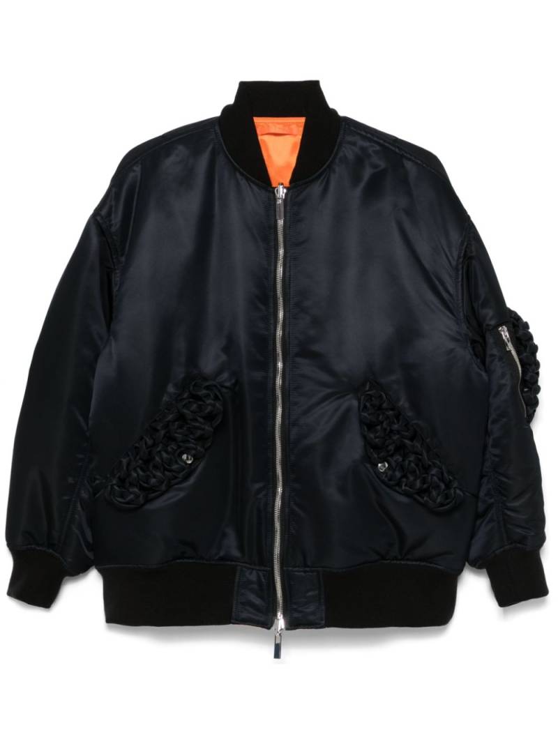 Noir Kei Ninomiya 3D-detail bomber jacket - Black von Noir Kei Ninomiya