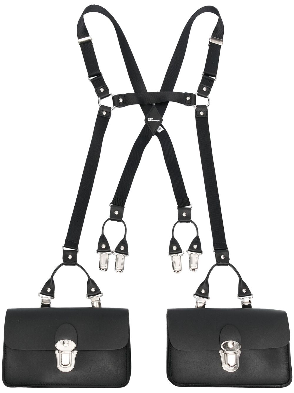 Noir Kei Ninomiya adjustable-strap leather braces - Black von Noir Kei Ninomiya