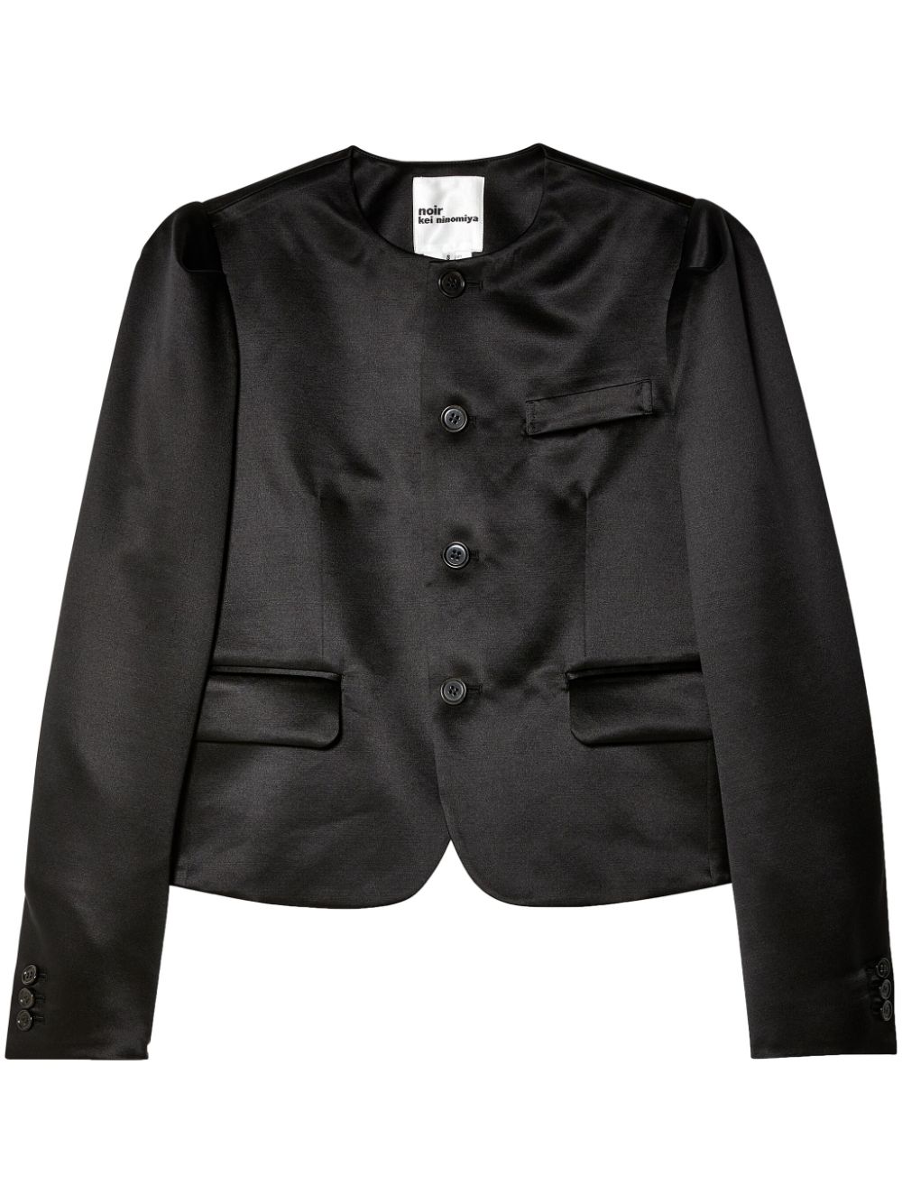 Noir Kei Ninomiya button-up cropped jacket - Black von Noir Kei Ninomiya