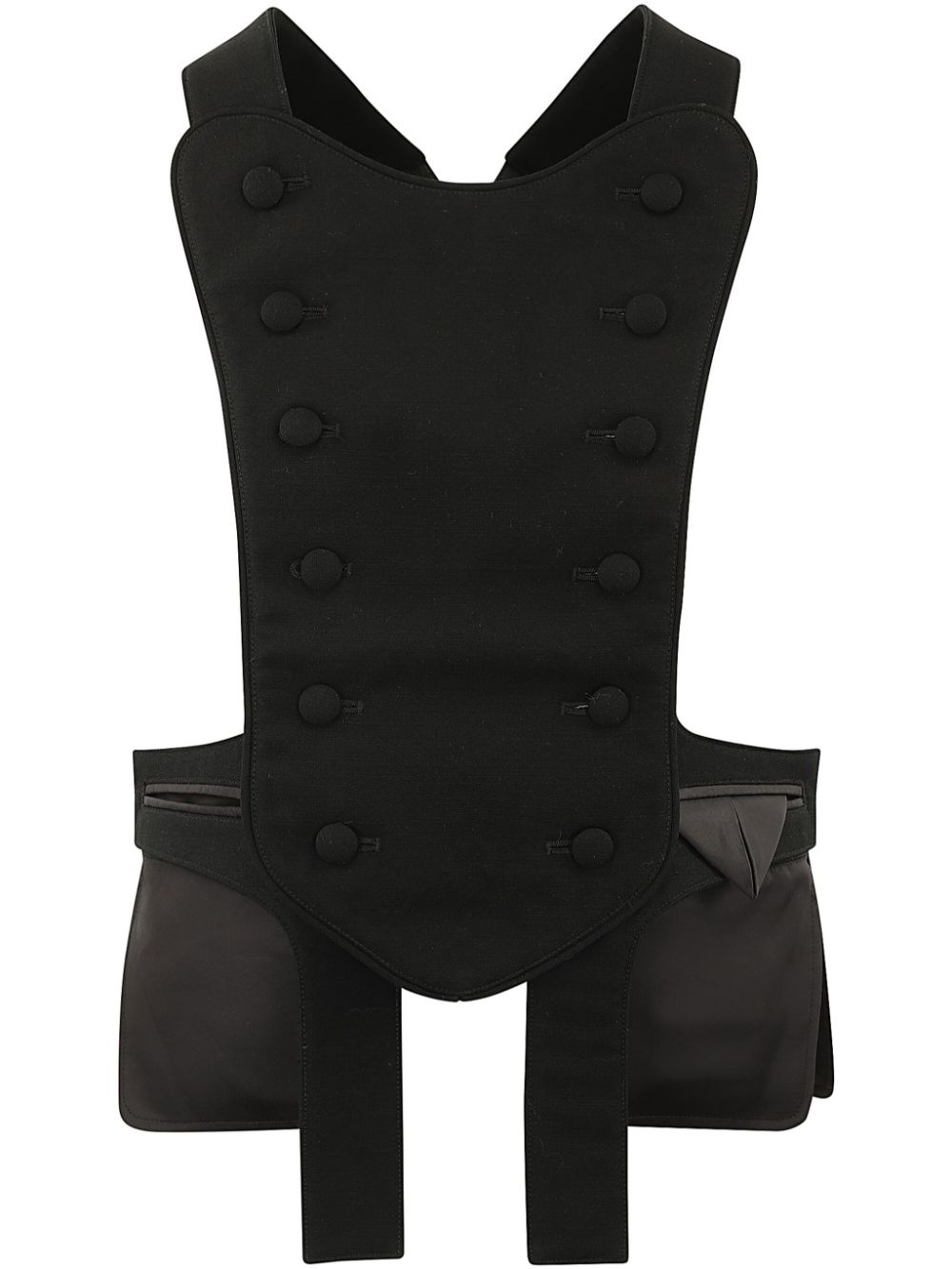 Noir Kei Ninomiya buttoned sleeveless gilet - Black von Noir Kei Ninomiya